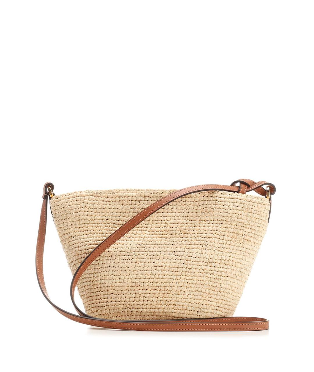 LOEWE Бежевая пелетеная сумка через плечо, фото 3