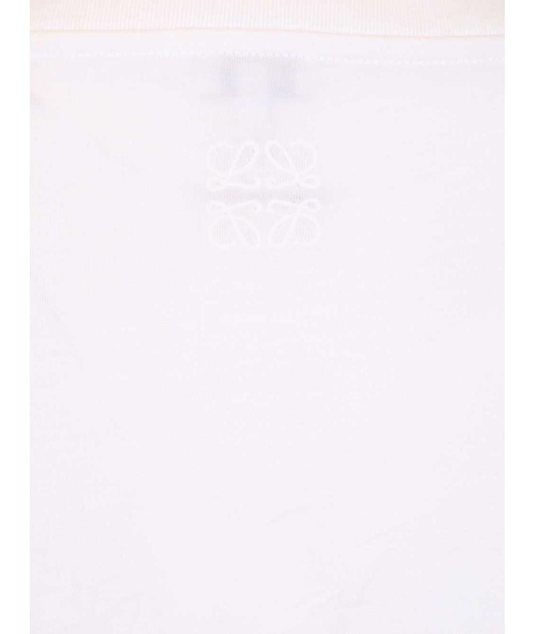 LOEWE Белая хлопковая футболка, фото 4