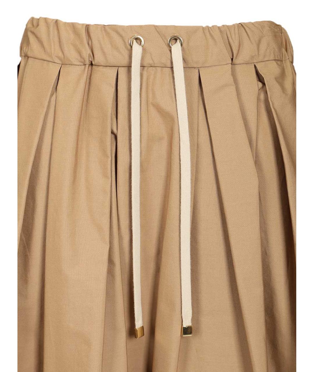'S MAX MARA Бежевая хлопковая юбка миди, фото 4