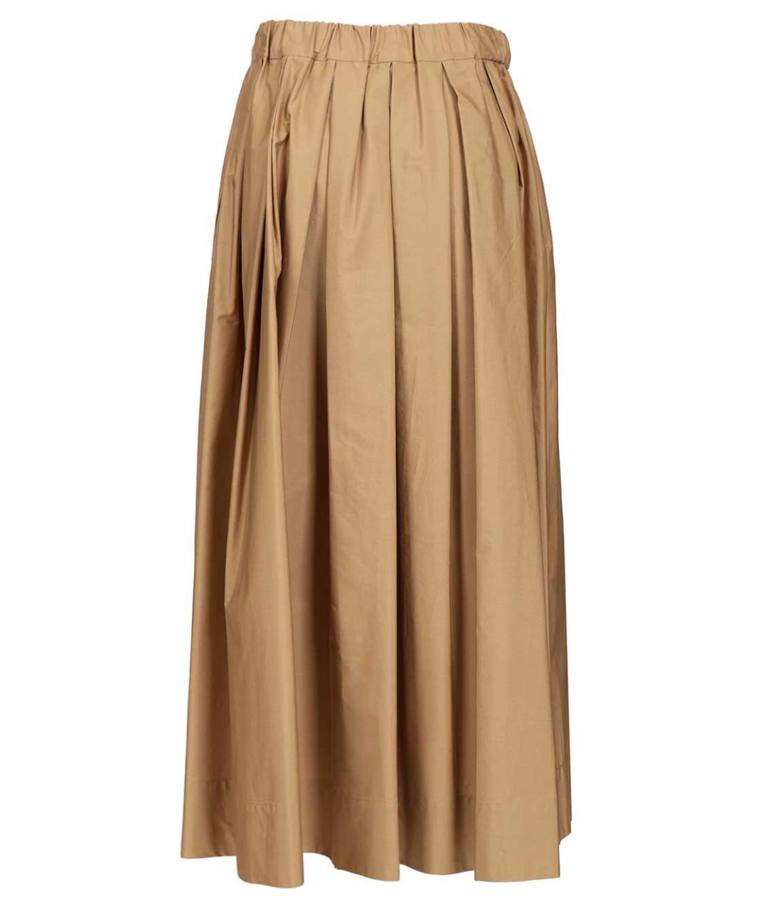 'S MAX MARA Бежевая хлопковая юбка миди, фото 2