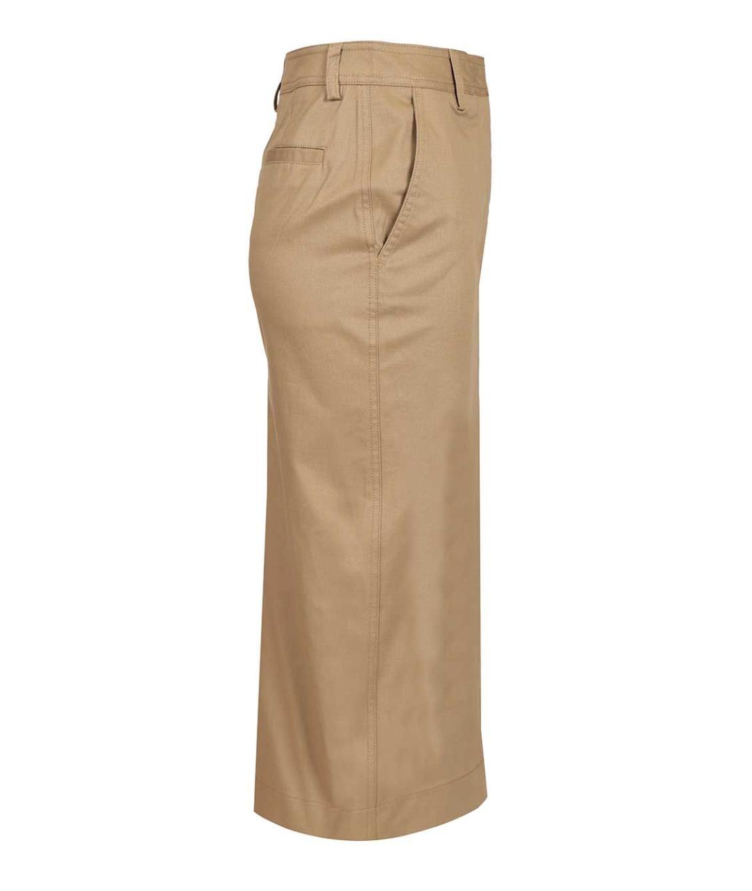 THELATEST Бежевая хлопко-эластановая юбка миди, фото 3