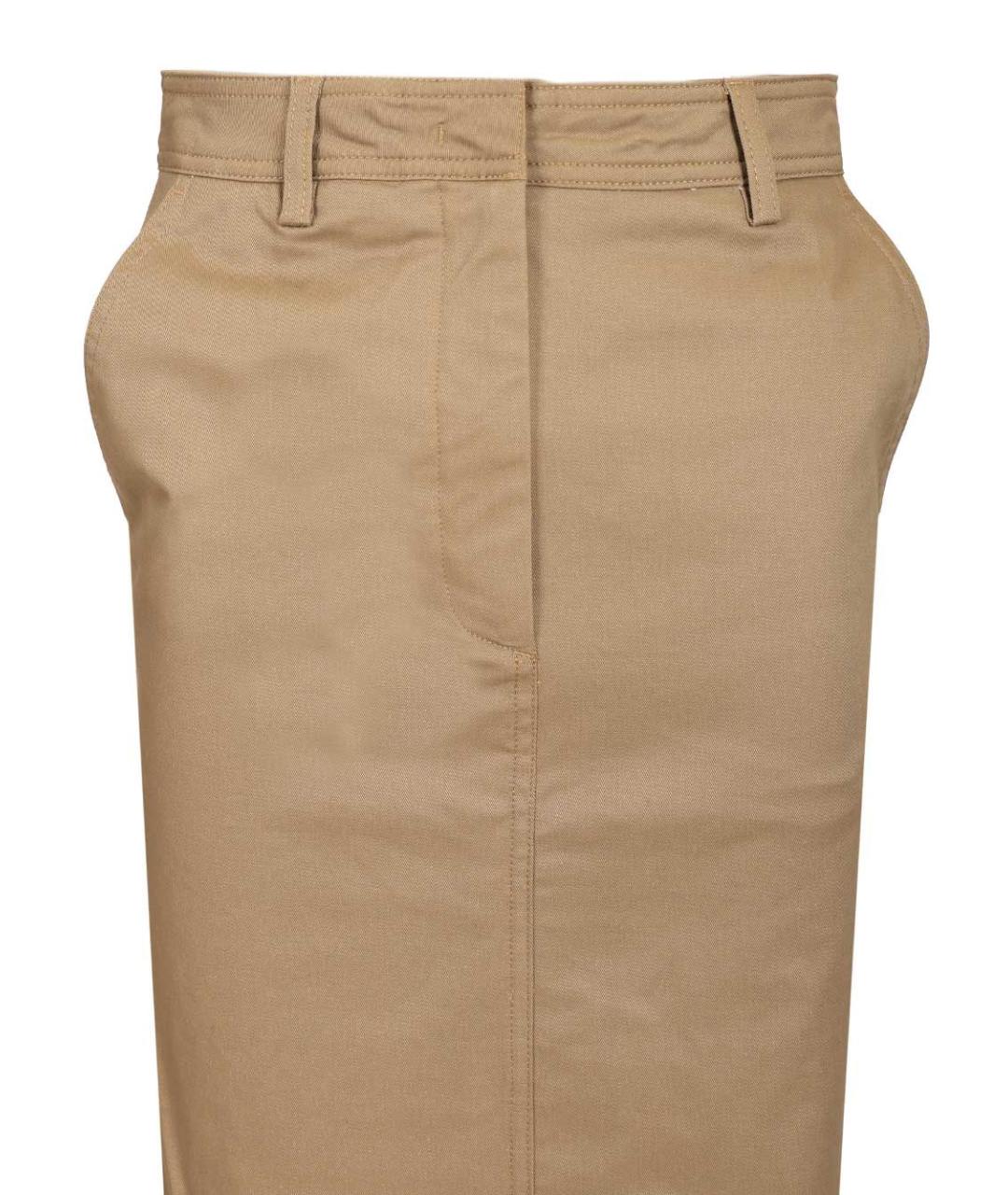 THELATEST Бежевая хлопко-эластановая юбка миди, фото 4