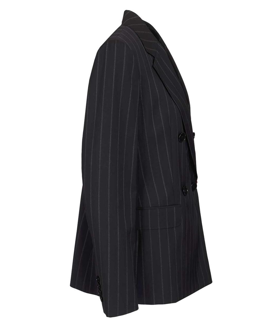 MAX MARA STUDIO Темно-синий шерстяной жакет/пиджак, фото 3