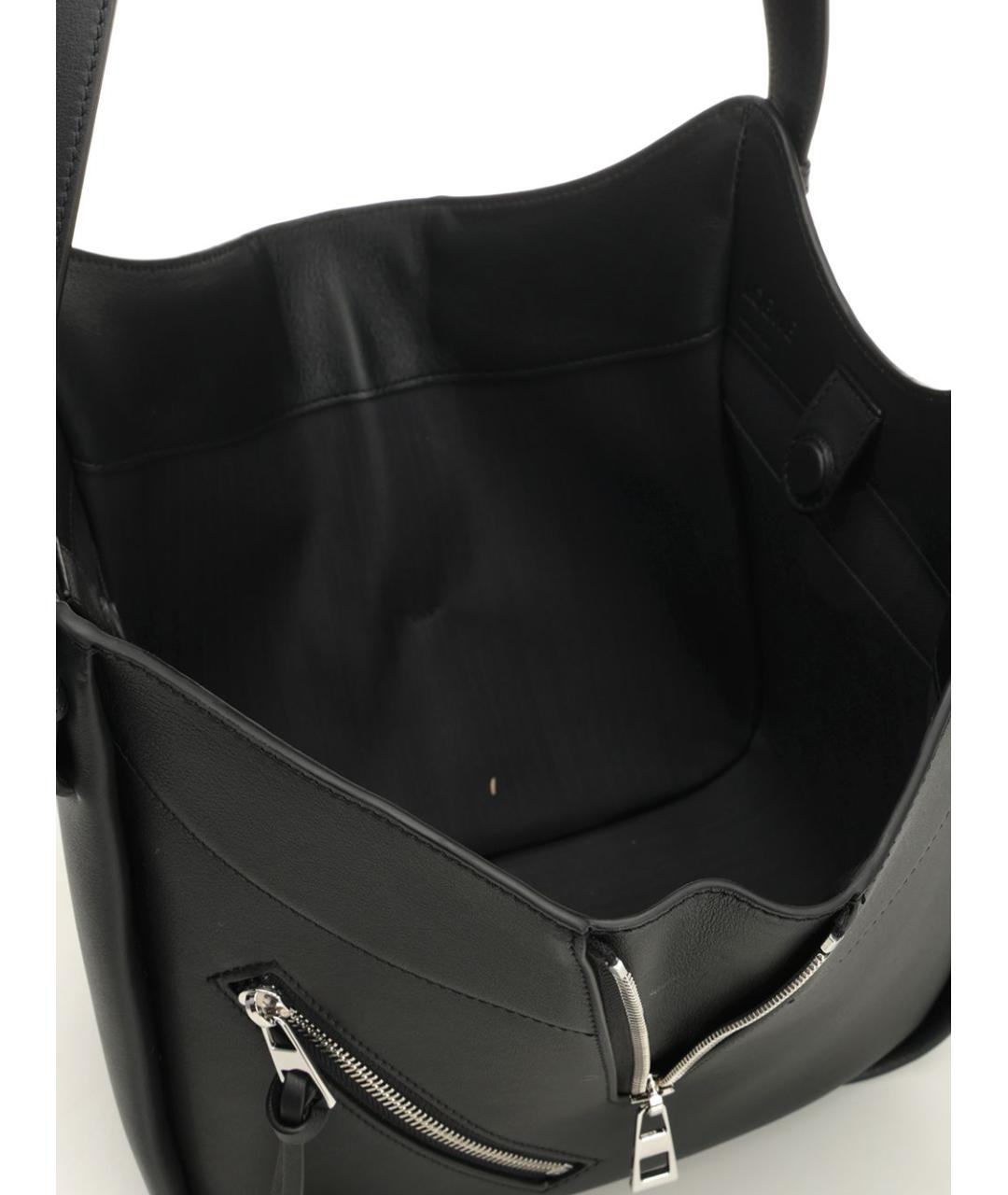 LOEWE Черная кожаная сумка тоут, фото 4