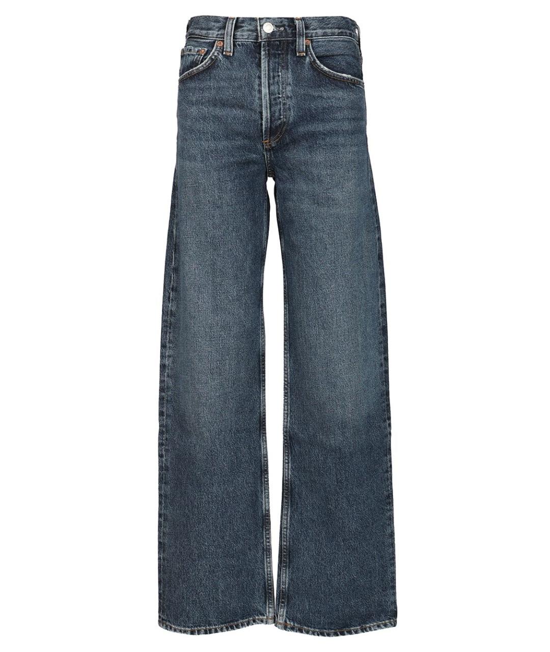 AGOLDE Синие хлопковые прямые джинсы, фото 1