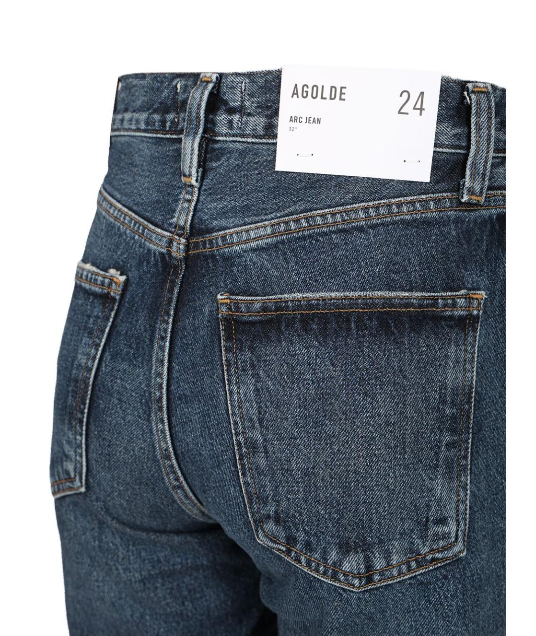 AGOLDE Синие хлопковые прямые джинсы, фото 5