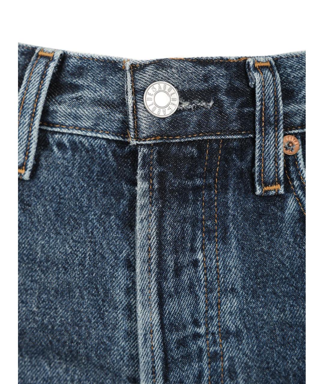 AGOLDE Синие хлопковые прямые джинсы, фото 4