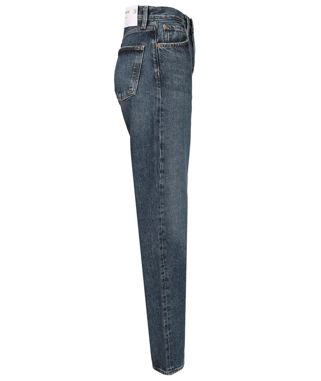 AGOLDE Синие хлопковые прямые джинсы, фото 3