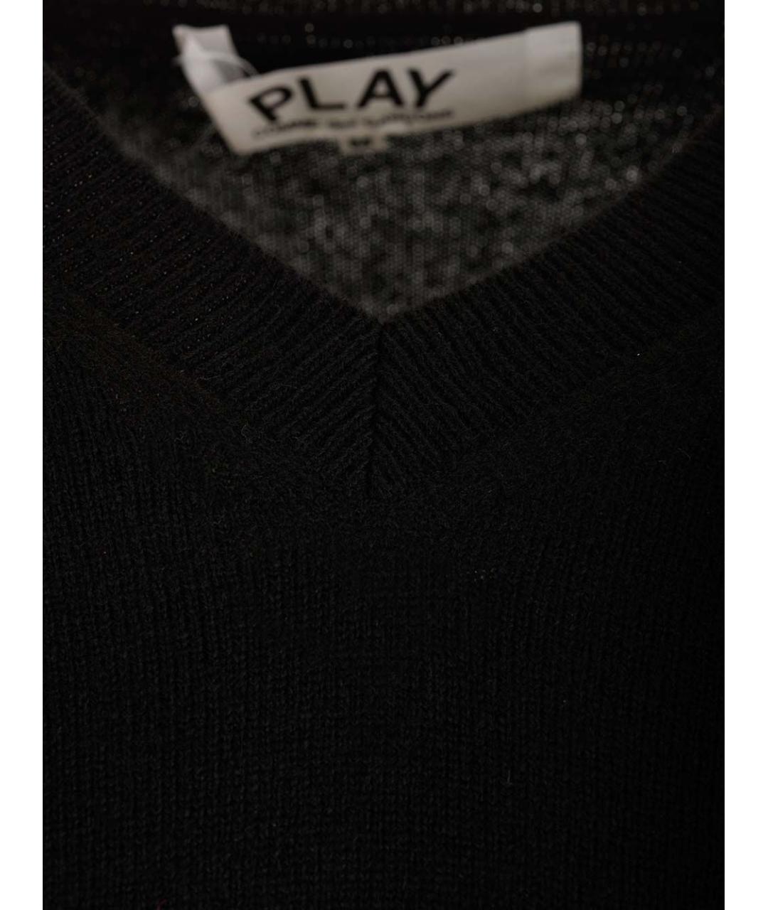 COMME DES GARÇONS PLAY Черный шерстяной джемпер / свитер, фото 4