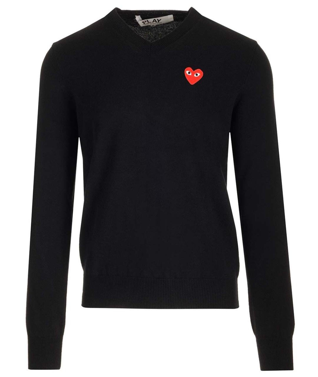 COMME DES GARÇONS PLAY Черный шерстяной джемпер / свитер, фото 1