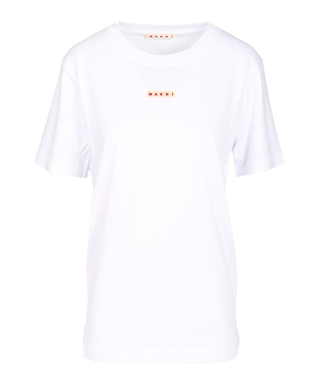 MARNI Белая хлопковая футболка, фото 1