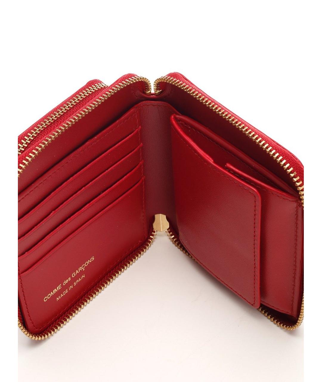 COMME DES GARÇONS WALLET Красный кожаный кошелек, фото 4