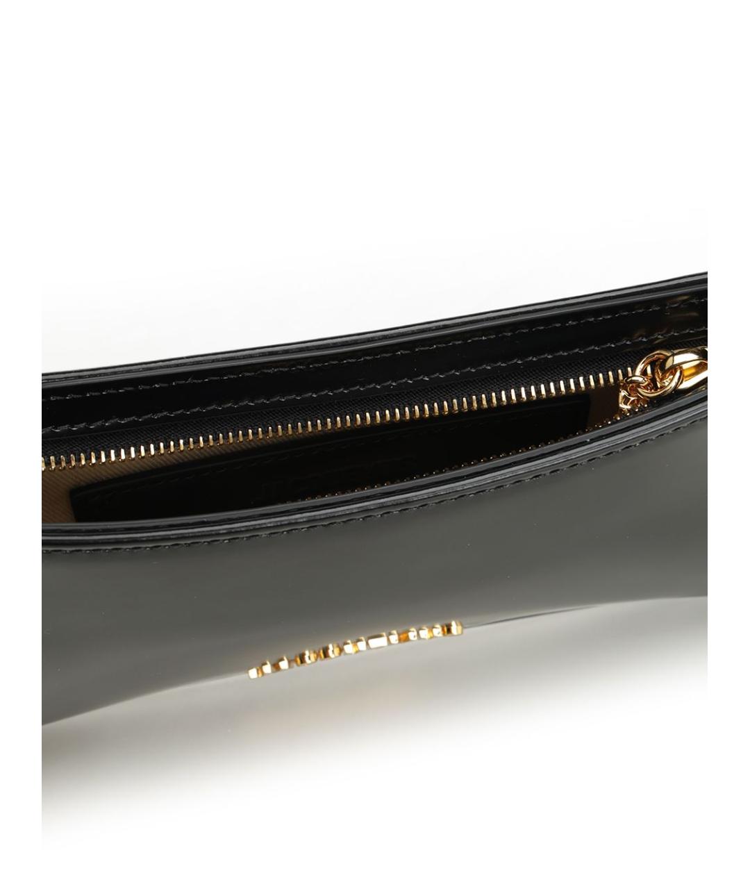 JACQUEMUS Черная кожаная сумка через плечо, фото 4