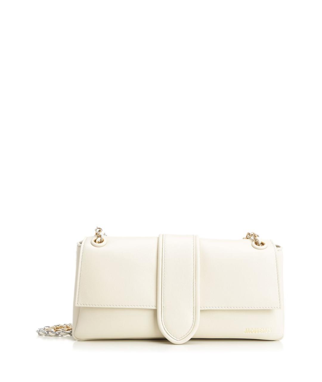 JACQUEMUS Белая кожаная сумка через плечо, фото 1