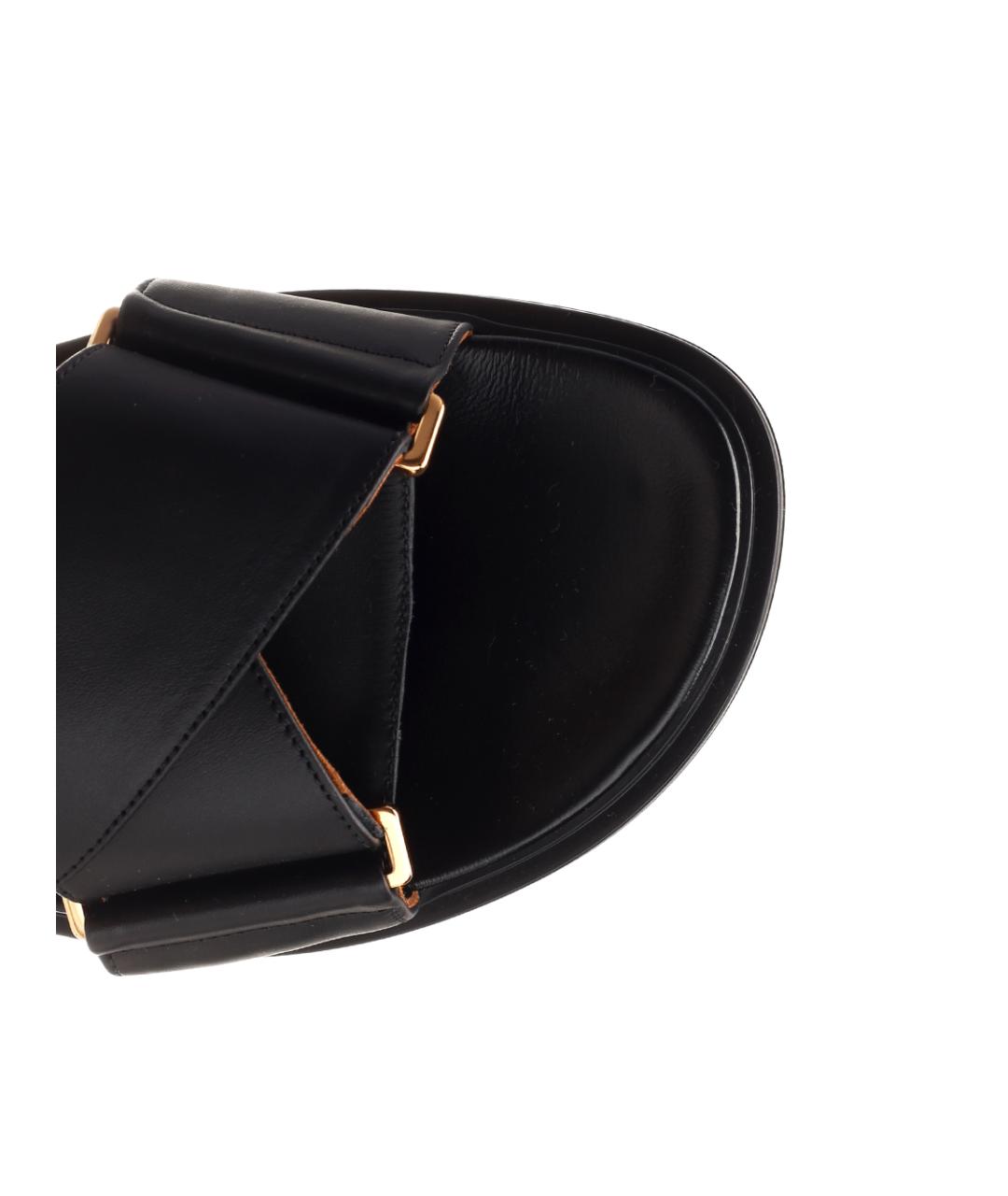 MARNI Черные кожаные сандалии, фото 3