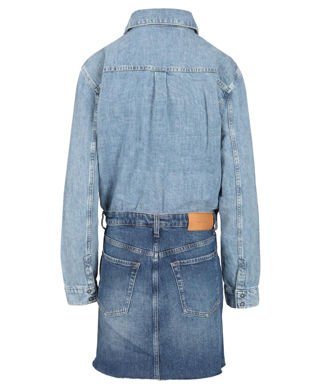 7 FOR ALL MANKIND Синий хлопковый комбинезон, фото 2