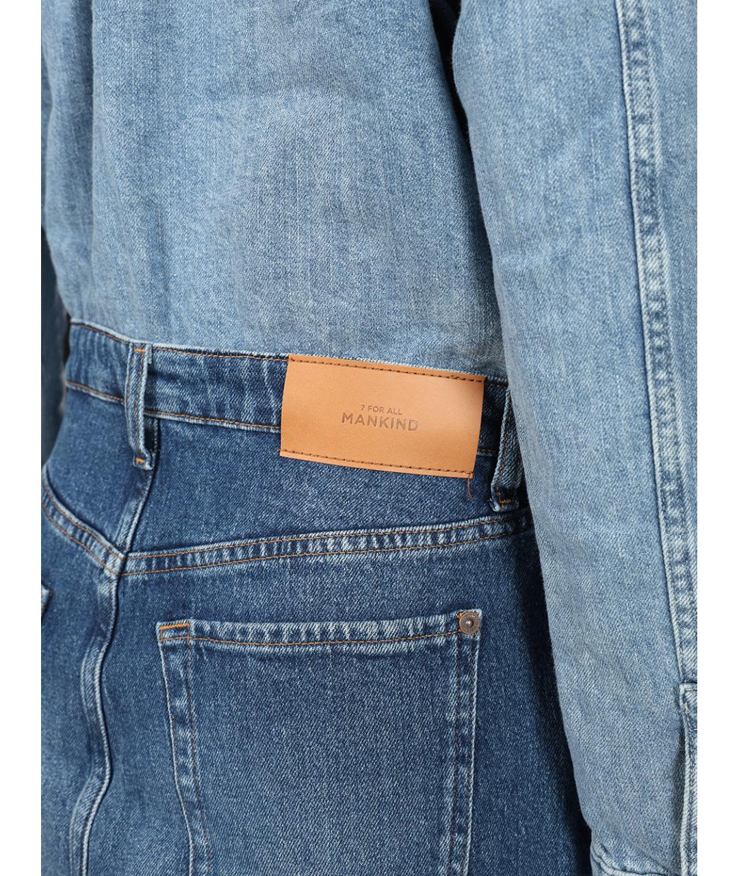 7 FOR ALL MANKIND Синий хлопковый комбинезон, фото 6