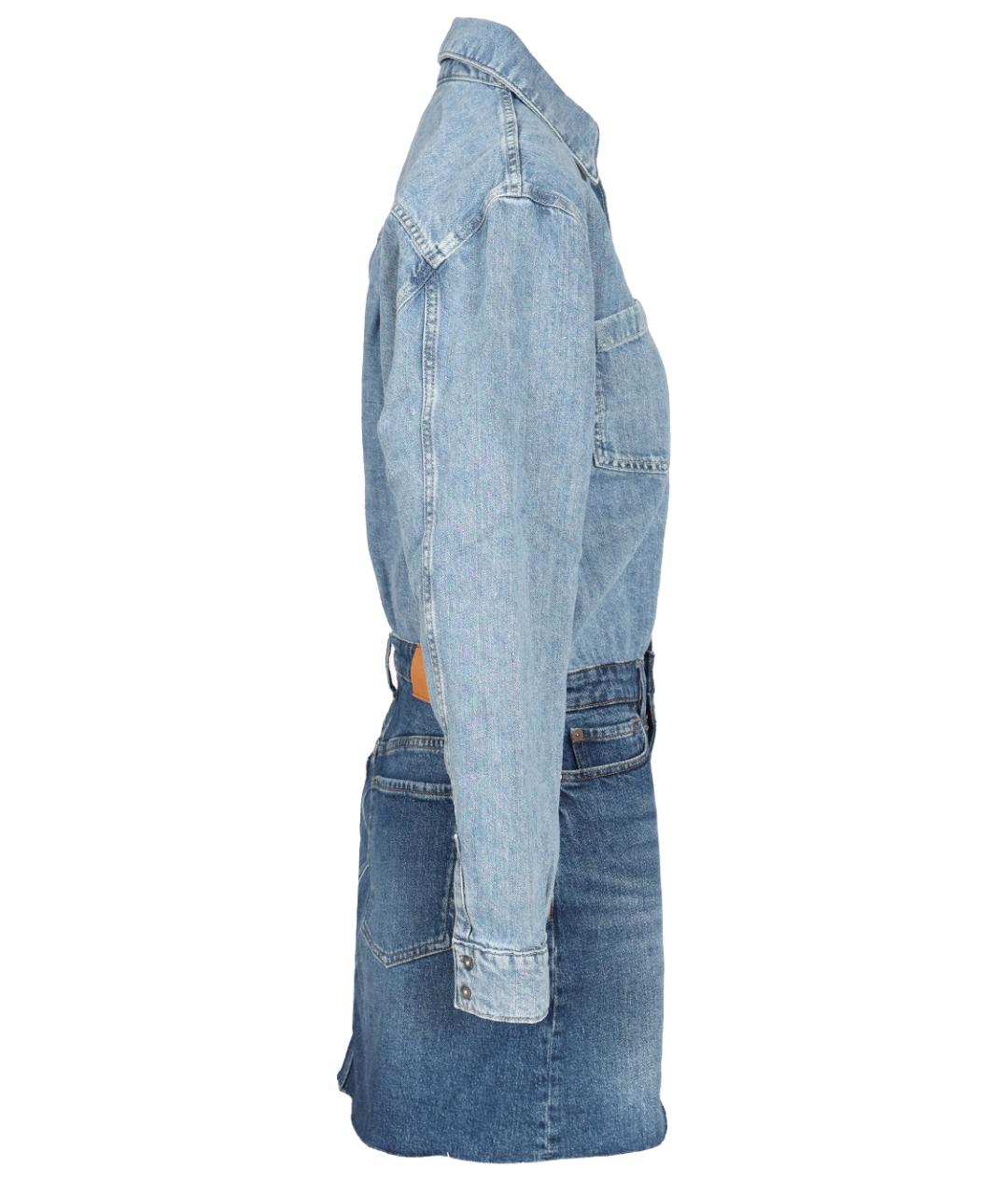 7 FOR ALL MANKIND Синий хлопковый комбинезон, фото 3