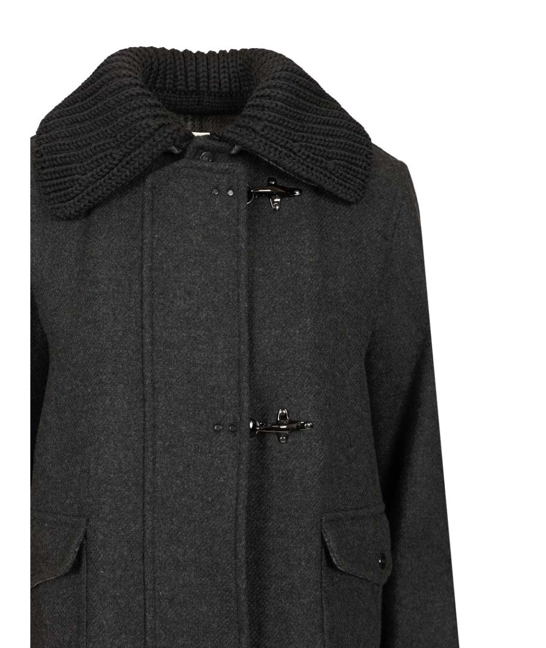 FAY Серое шерстяное пальто, фото 4