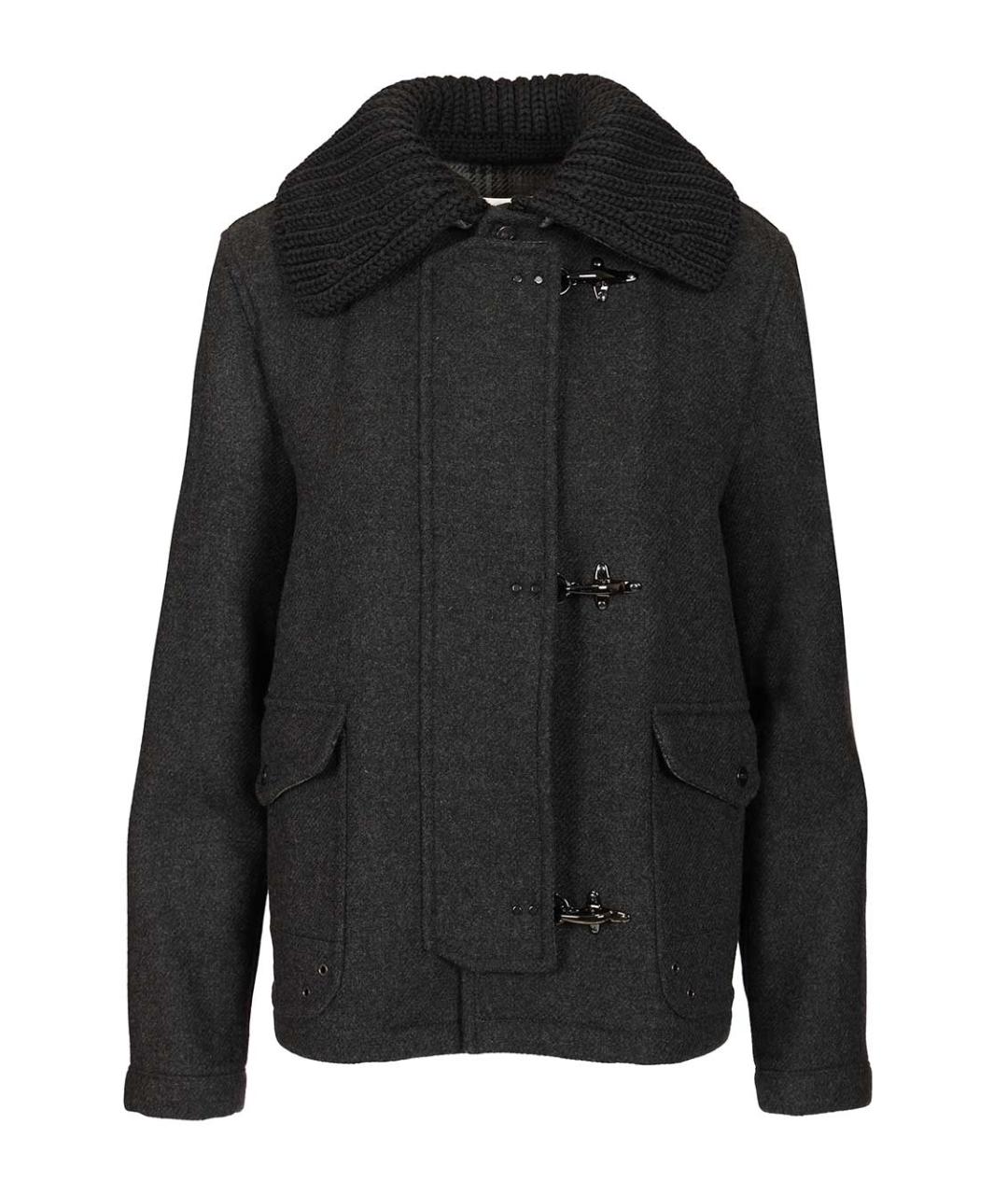 FAY Серое шерстяное пальто, фото 1