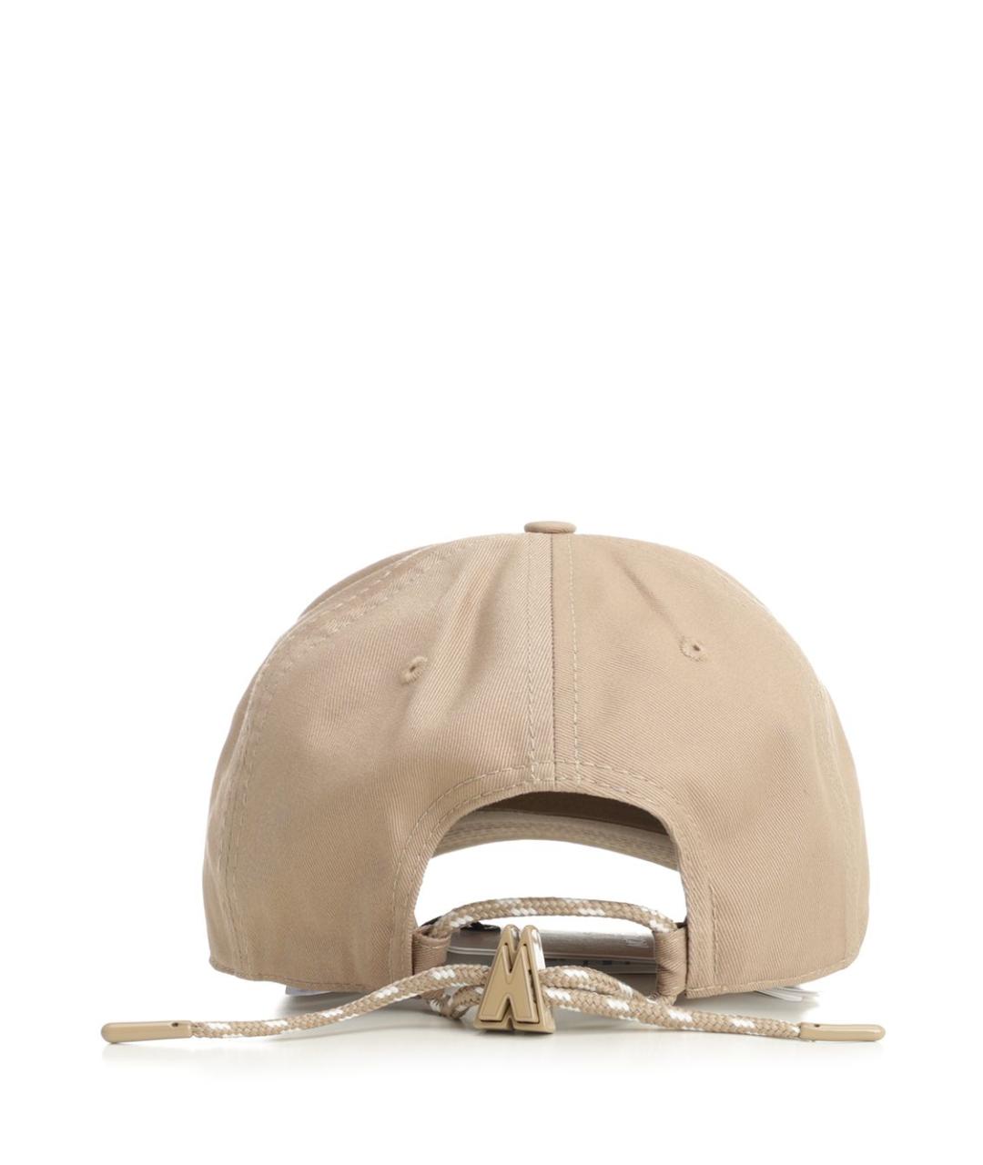 MONCLER Бежевая хлопковая кепка, фото 3