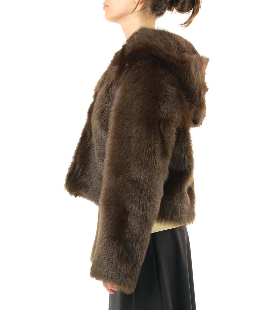 LOEWE Коричневая меховая шуба, фото 5