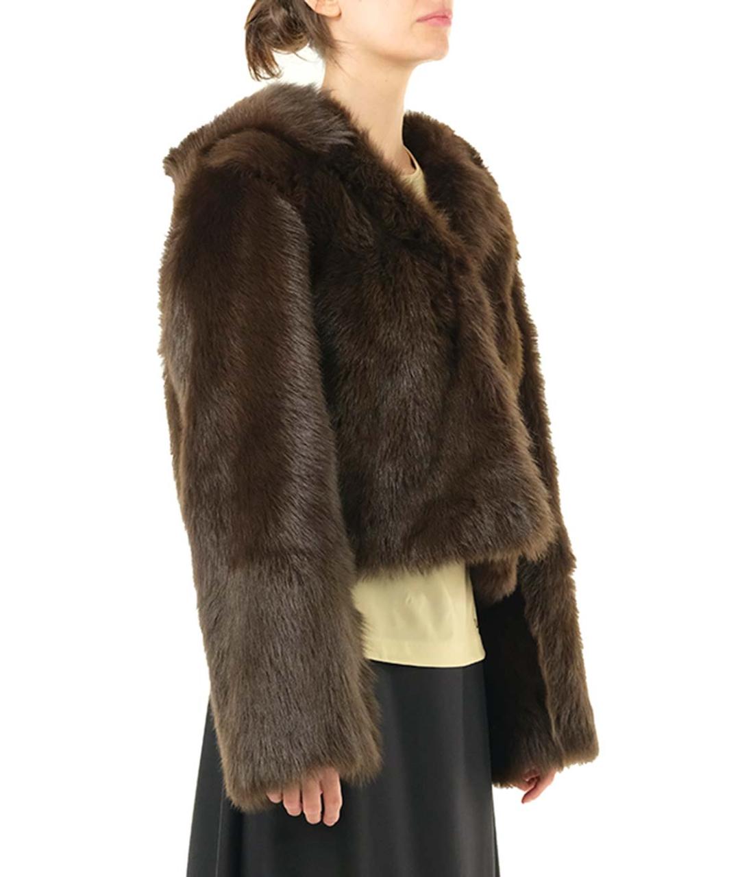 LOEWE Коричневая меховая шуба, фото 6