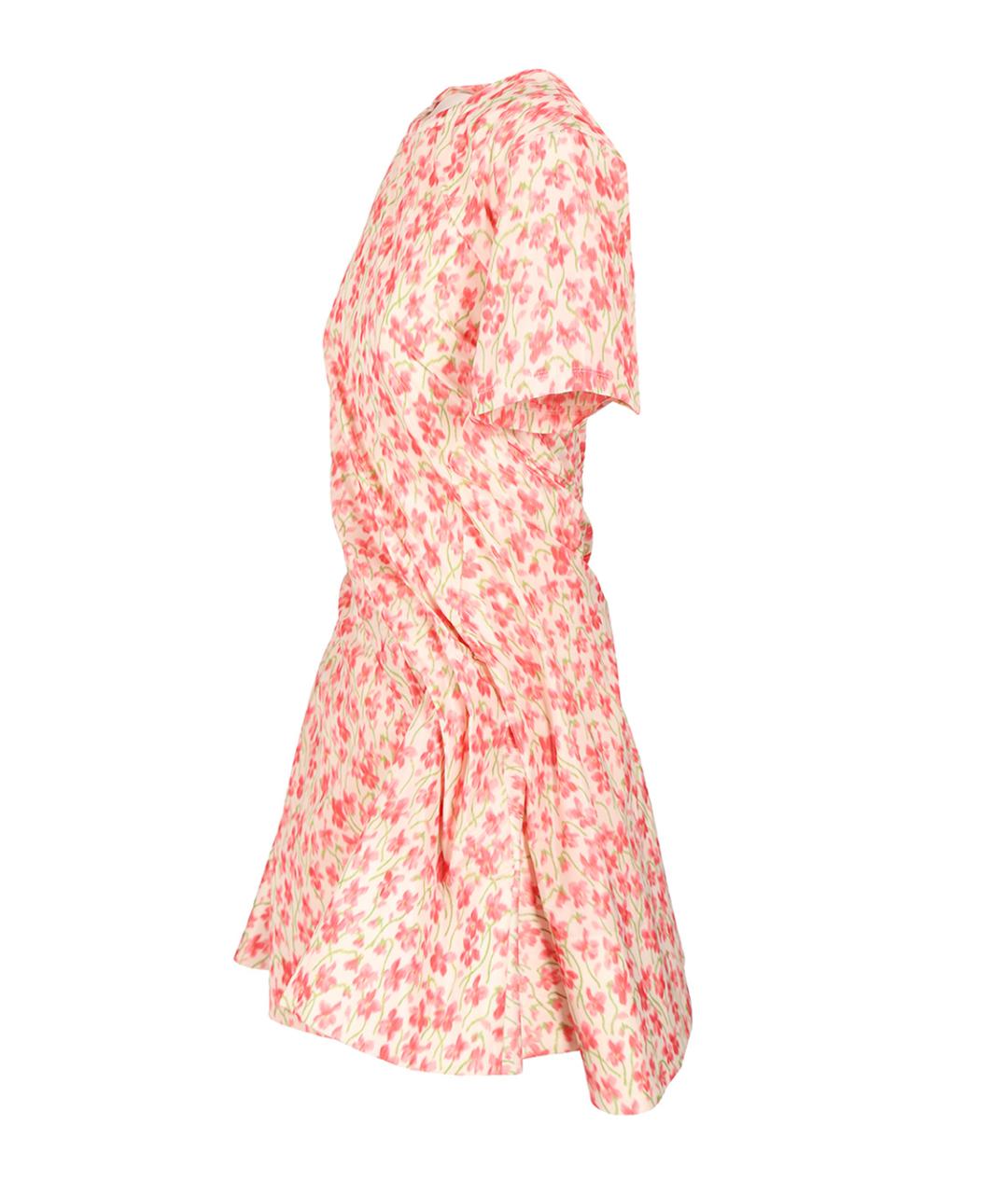 LOEWE Розовое шелковое повседневное платье, фото 3