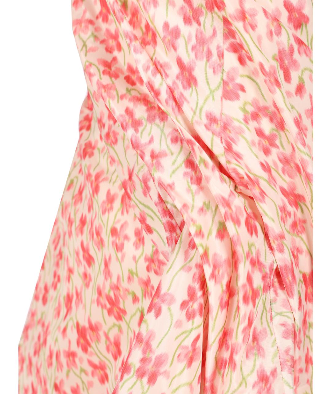 LOEWE Розовое шелковое повседневное платье, фото 5