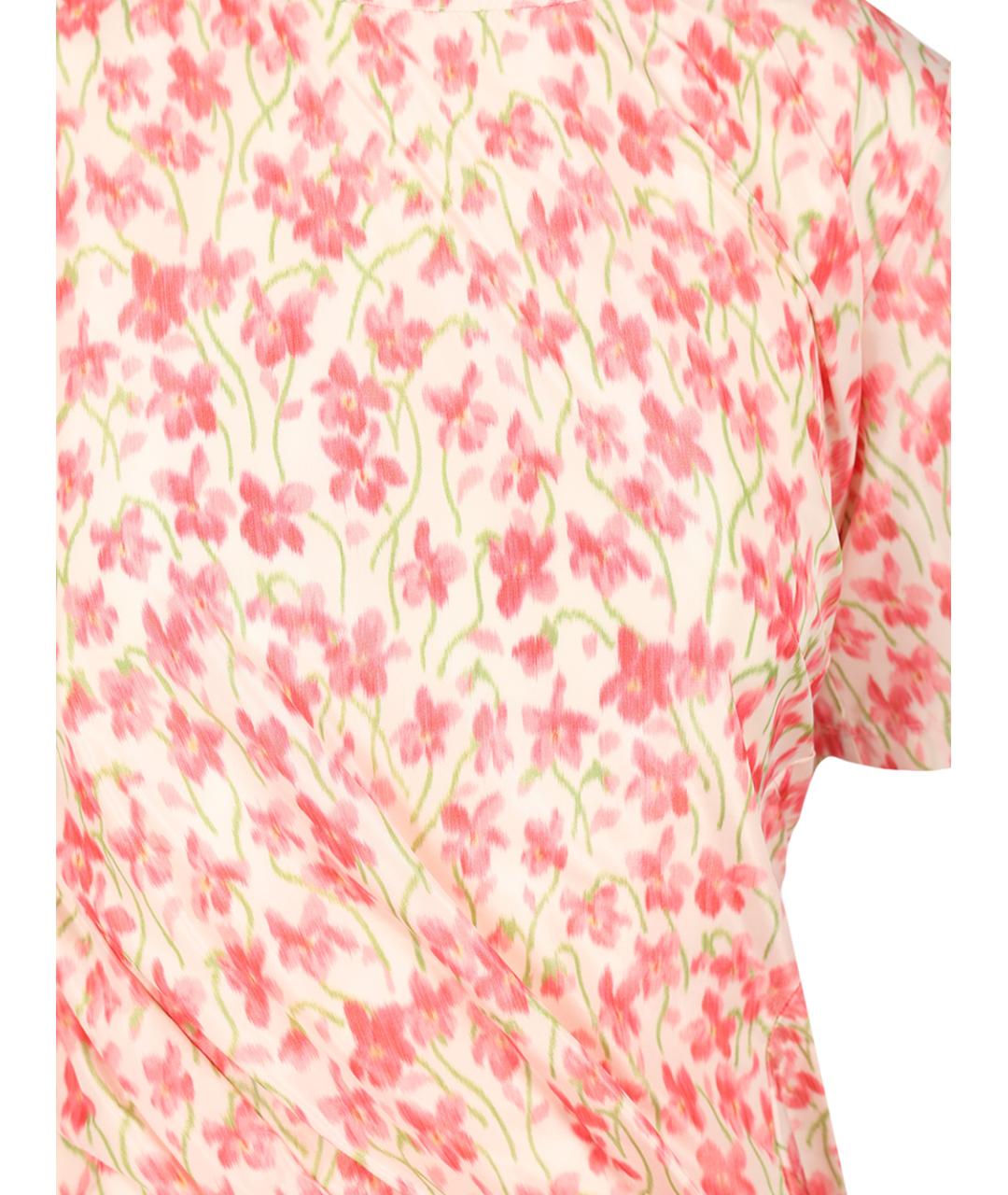 LOEWE Розовое шелковое повседневное платье, фото 4