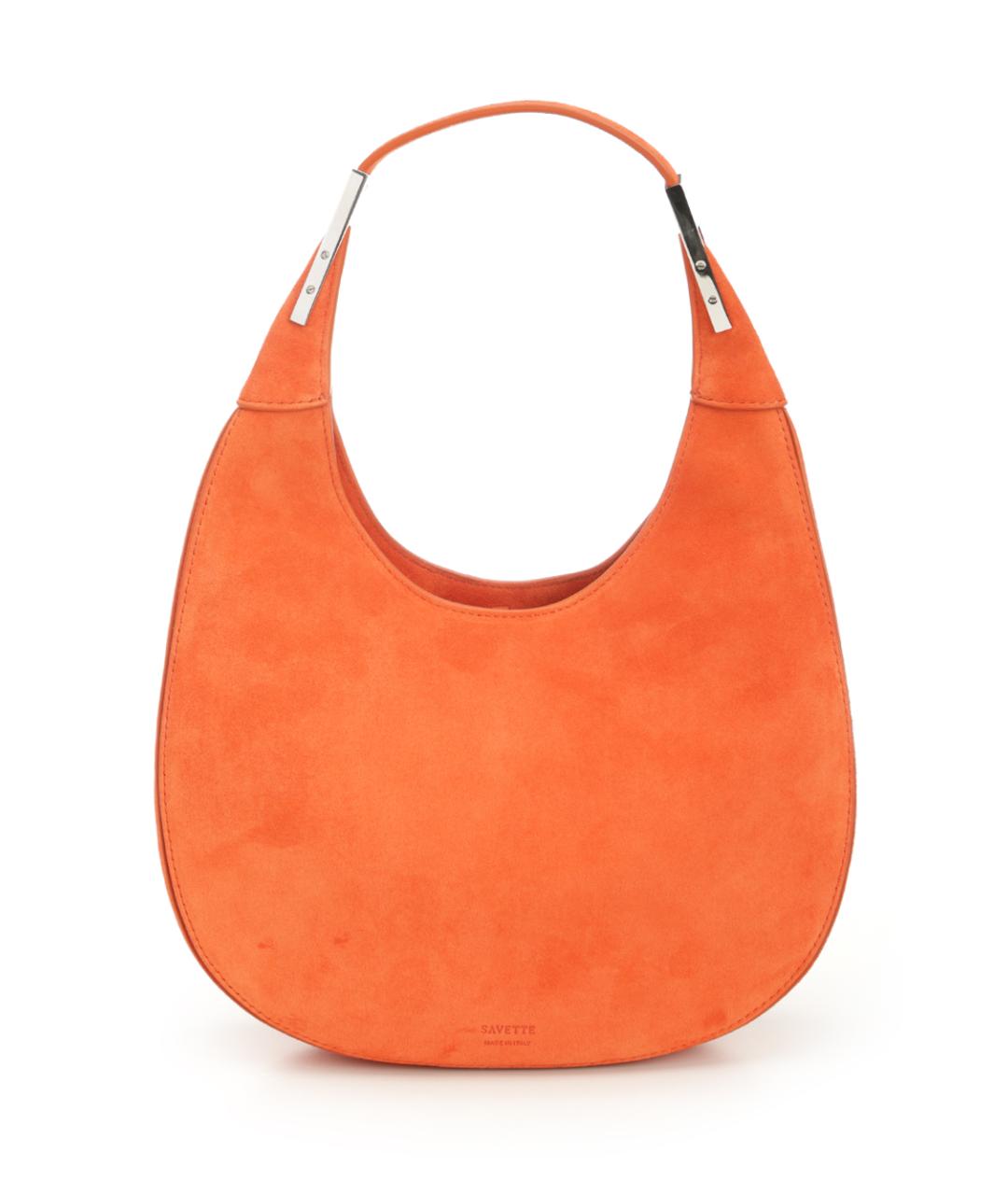 Savette Оранжевая замшевая сумка через плечо, фото 3