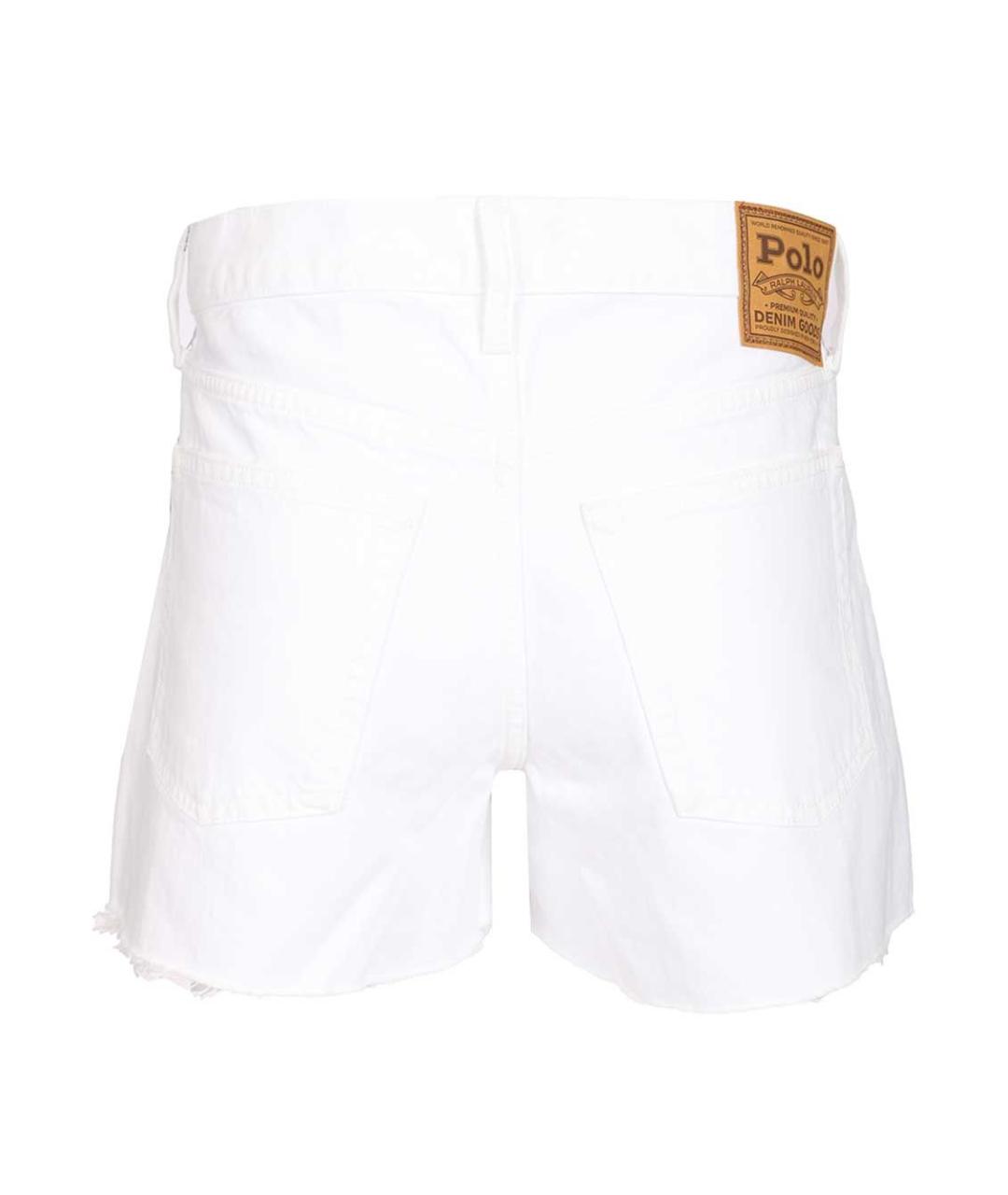 POLO RALPH LAUREN Белые хлопковые шорты, фото 2