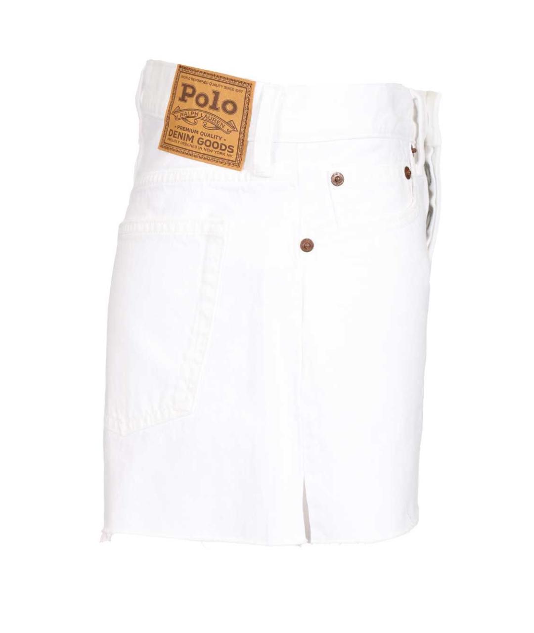 POLO RALPH LAUREN Белые хлопковые шорты, фото 3