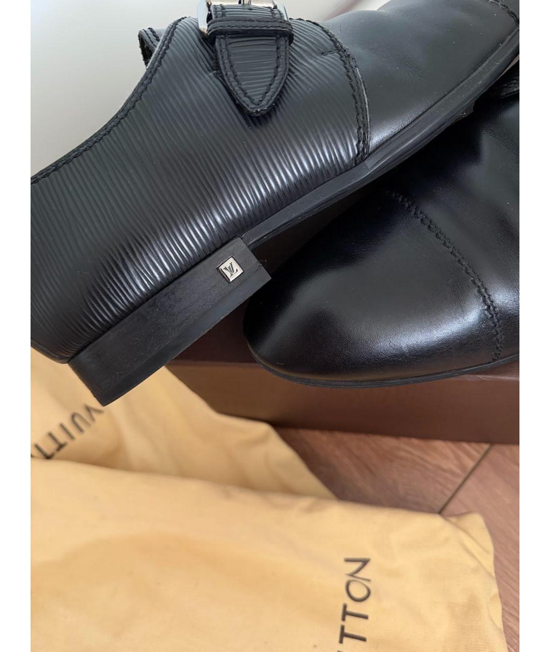 LOUIS VUITTON Черные кожаные туфли, фото 4