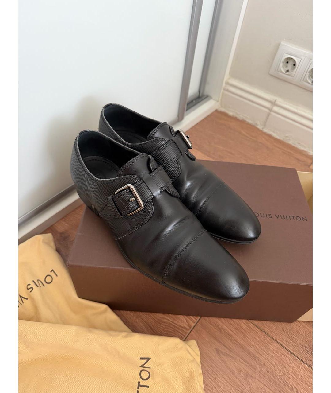 LOUIS VUITTON Черные кожаные туфли, фото 3