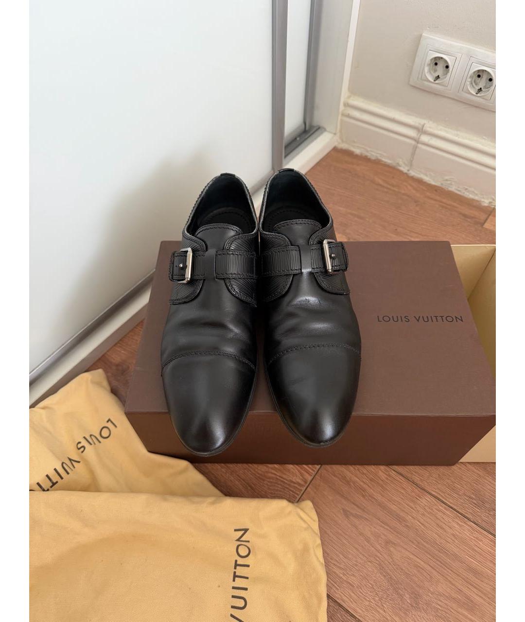LOUIS VUITTON Черные кожаные туфли, фото 2