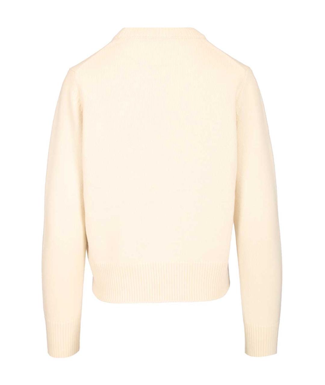 MAISON KITSUNE Бежевый шерстяной джемпер / свитер, фото 2