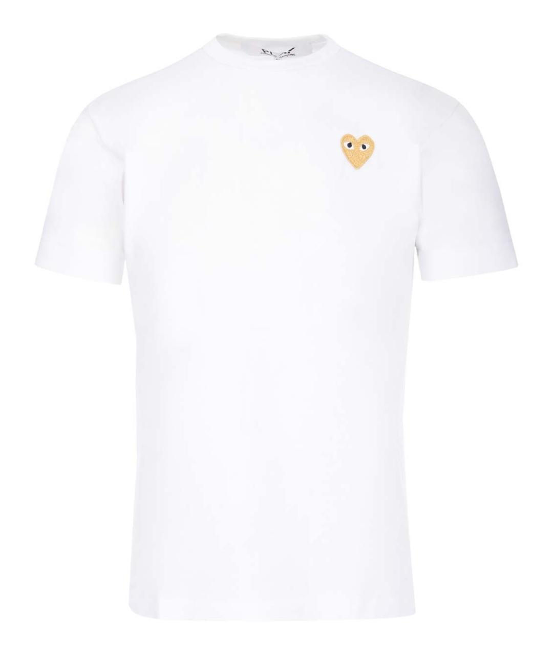 COMME DES GARÇONS PLAY Белая хлопковая футболка, фото 1