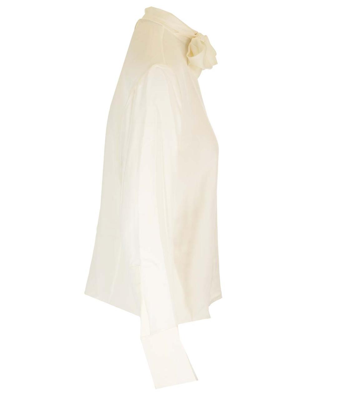 THEORY Белая шелковая блузы, фото 3