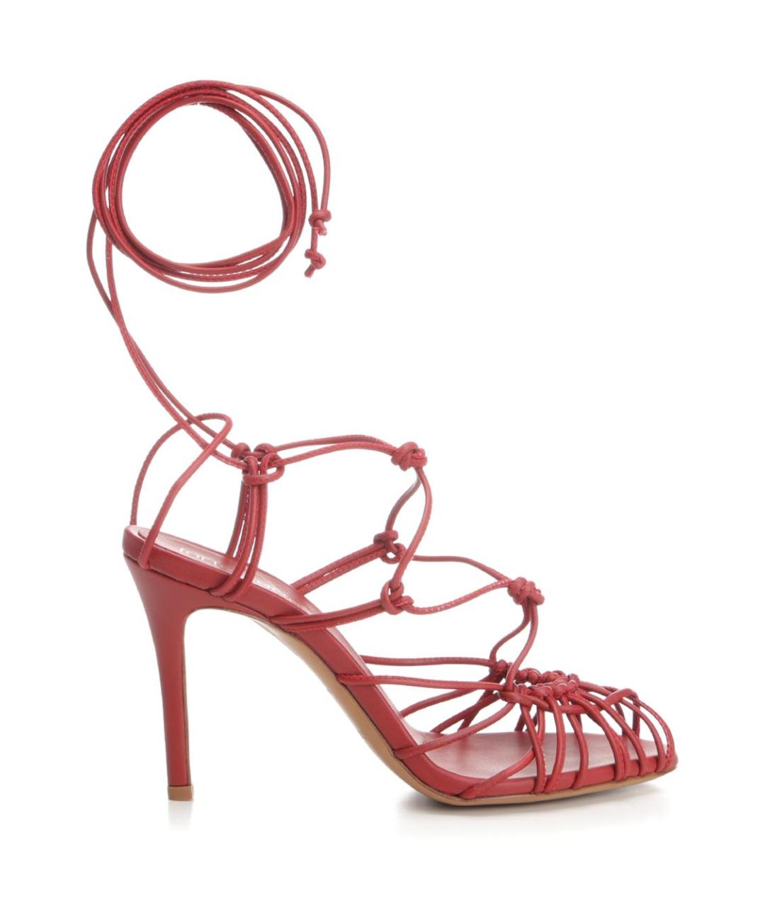FORTE FORTE Красные кожаные босоножки, фото 1