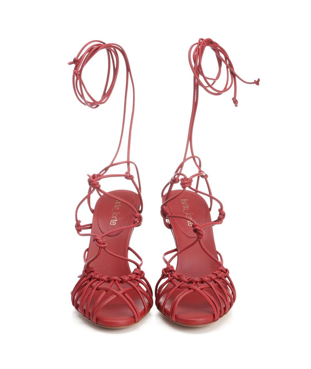 FORTE FORTE Красные кожаные босоножки, фото 5