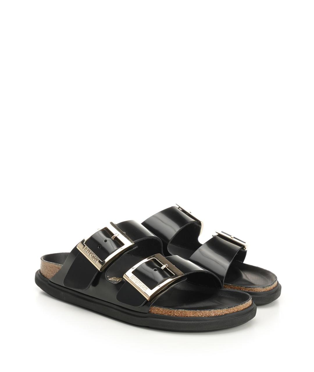 BIRKENSTOCK Черные кожаные сандалии, фото 2