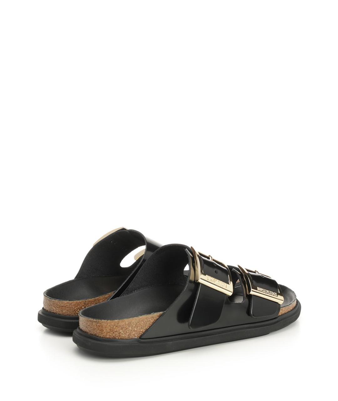 BIRKENSTOCK Черные кожаные сандалии, фото 3