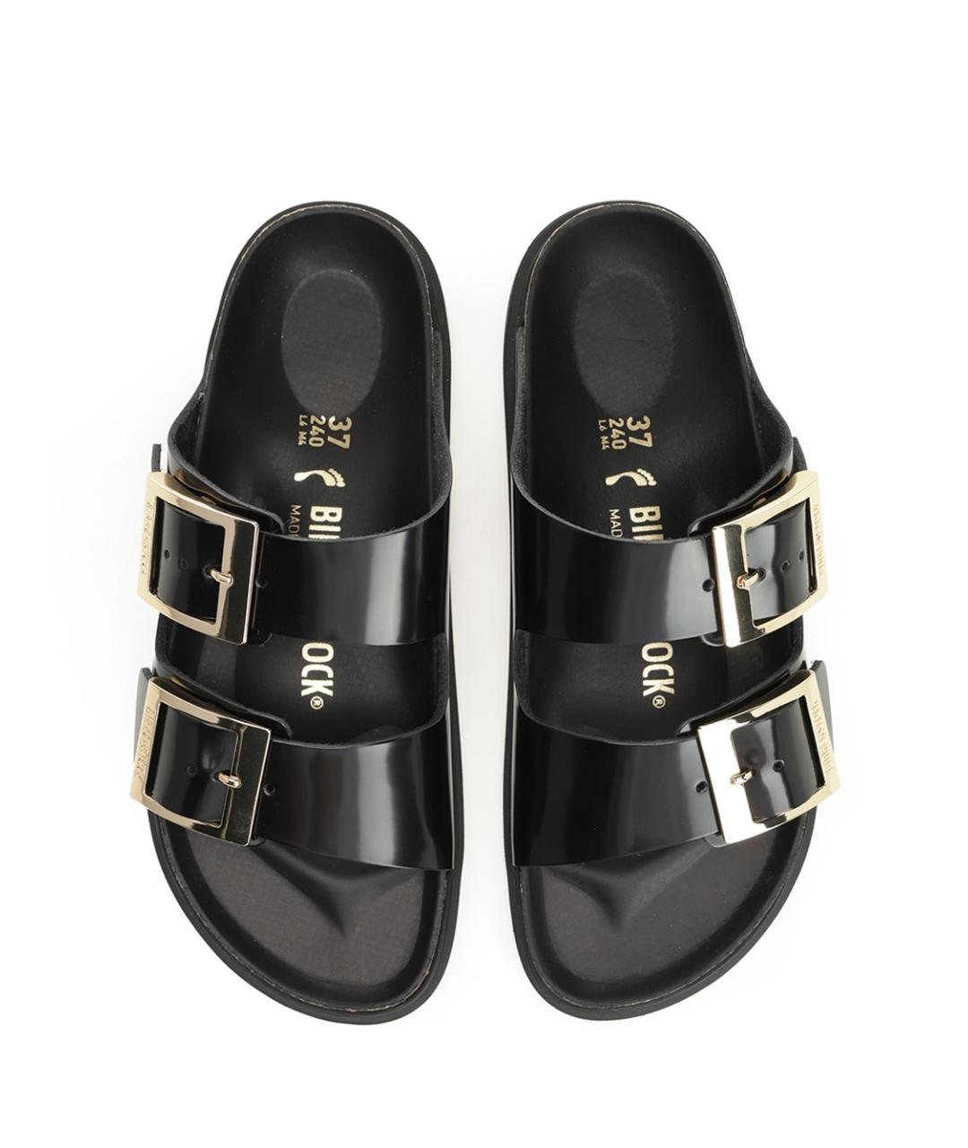 BIRKENSTOCK Черные кожаные сандалии, фото 5