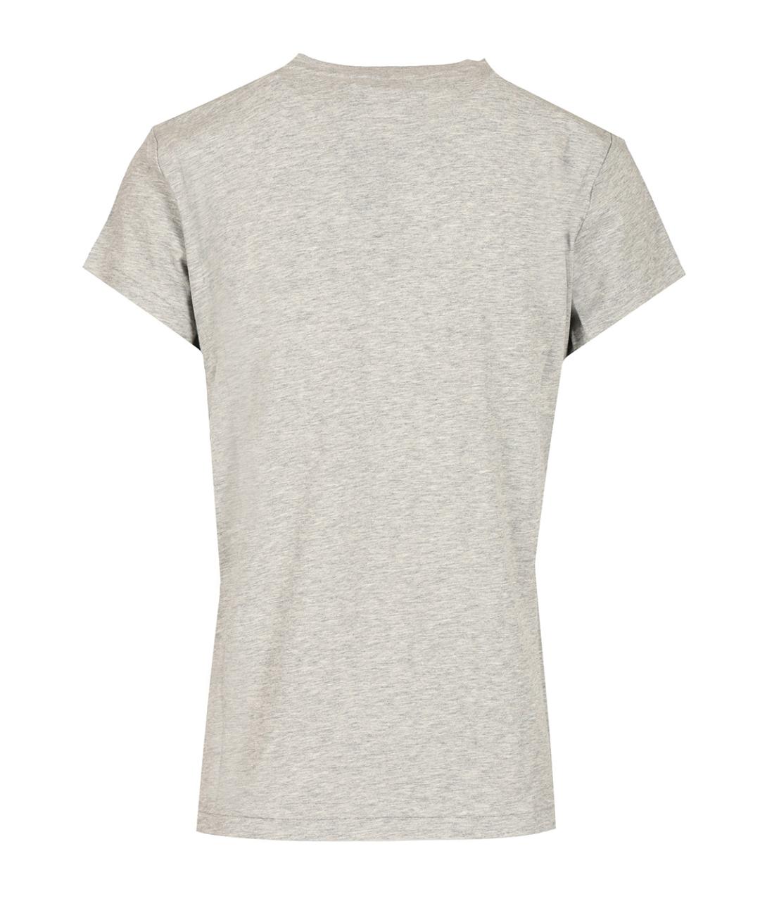 POLO RALPH LAUREN Серая хлопковая футболка, фото 2