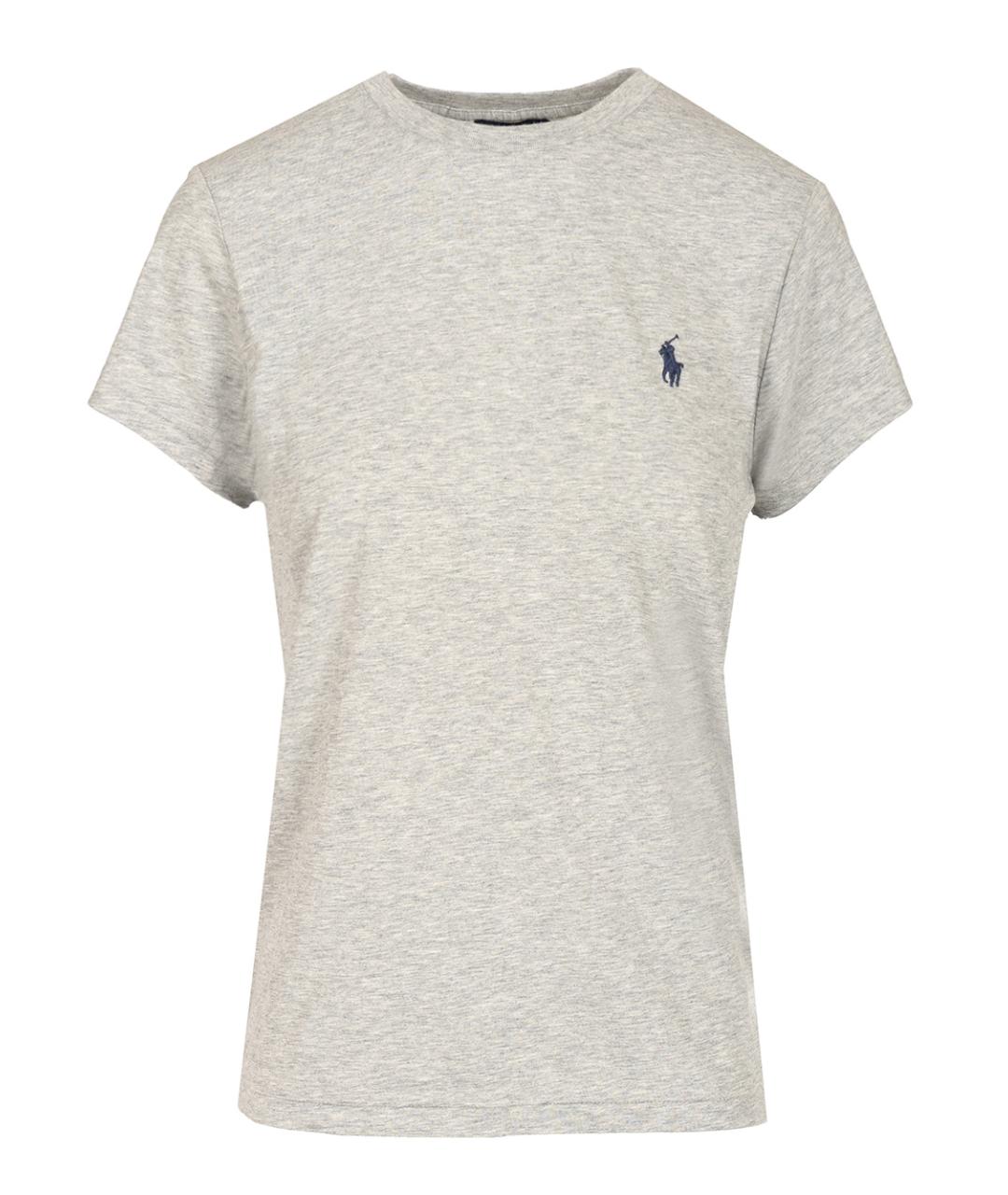 POLO RALPH LAUREN Серая хлопковая футболка, фото 1