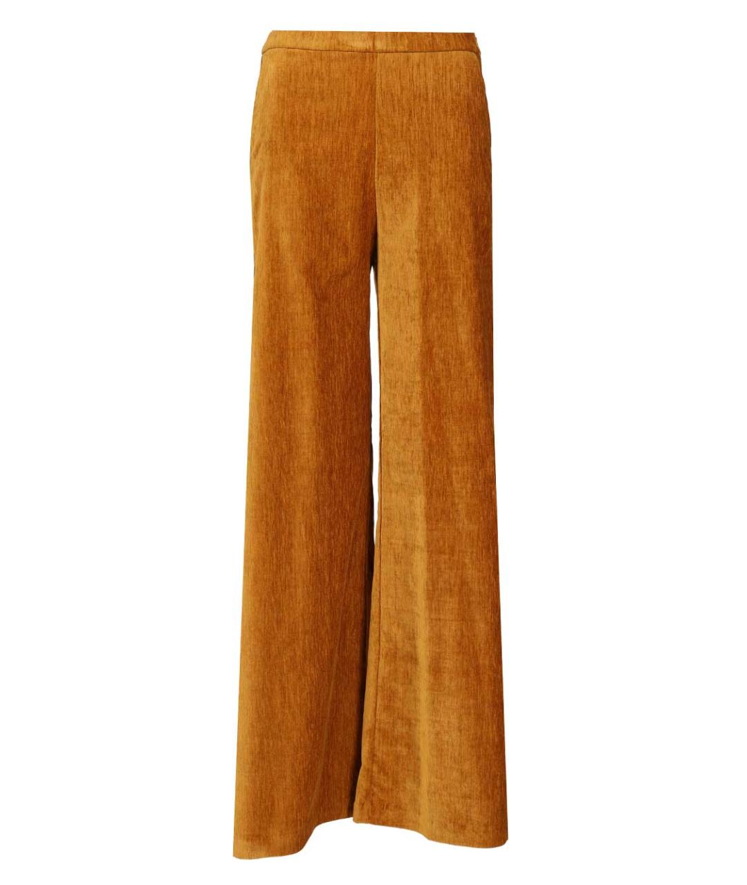 FORTE FORTE Коричневые полиэстеровые прямые брюки, фото 1