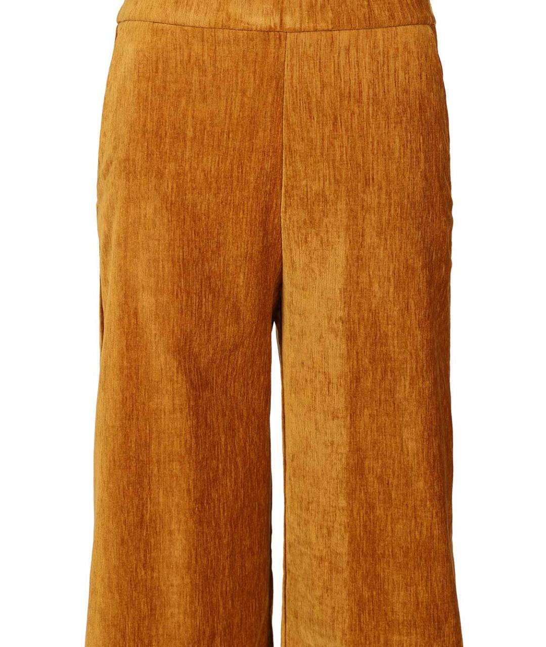 FORTE FORTE Коричневые полиэстеровые прямые брюки, фото 4