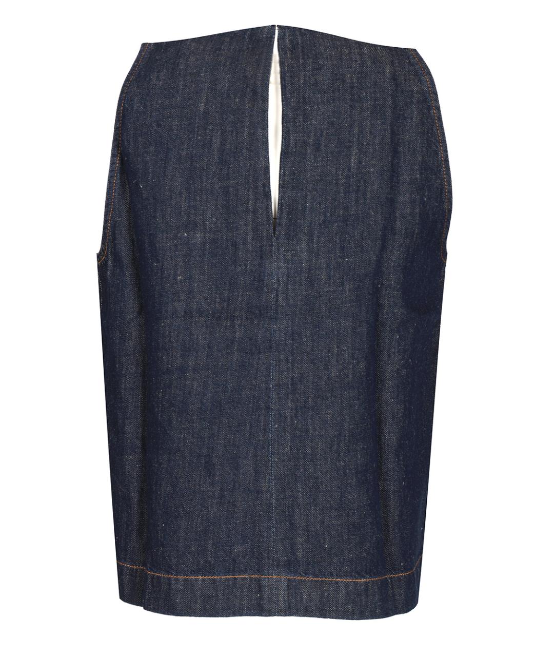 7 FOR ALL MANKIND Синяя хлопковая блузы, фото 2