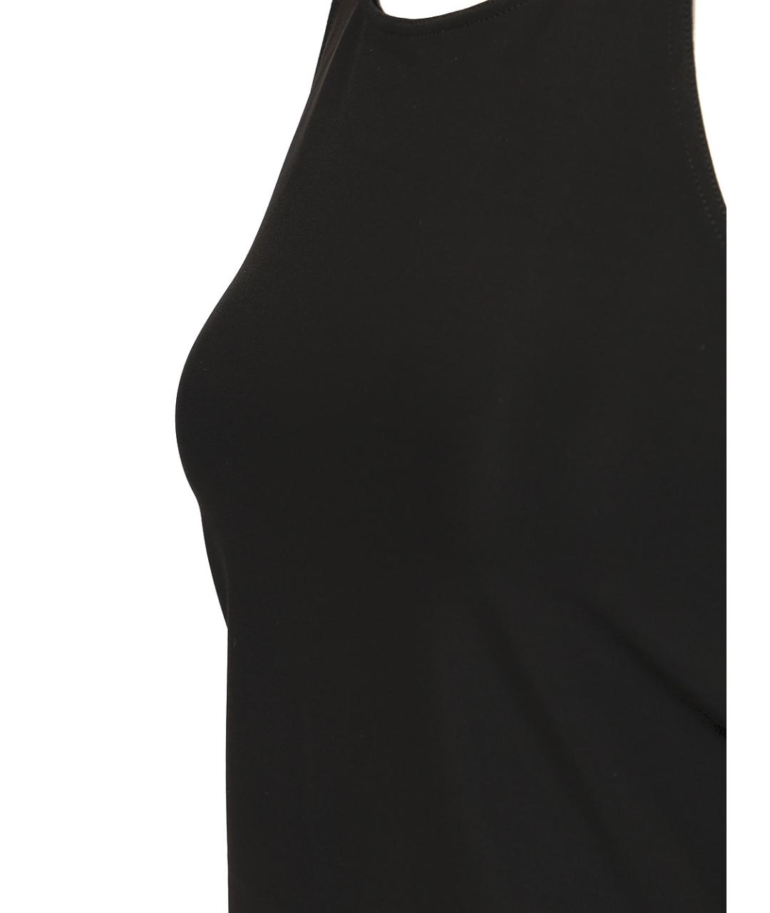 RICK OWENS Черная вискозная майка, фото 4